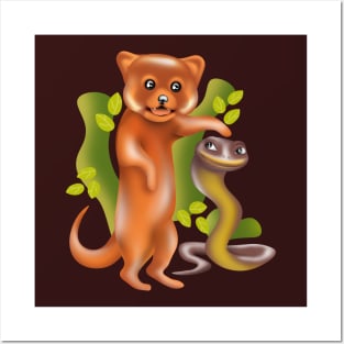 mongoose and cobra friendship Posters and Art